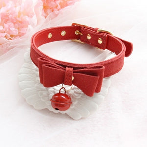 Handmade Sexy Rivet Alternative metal PU Leather Collar Bell Choker